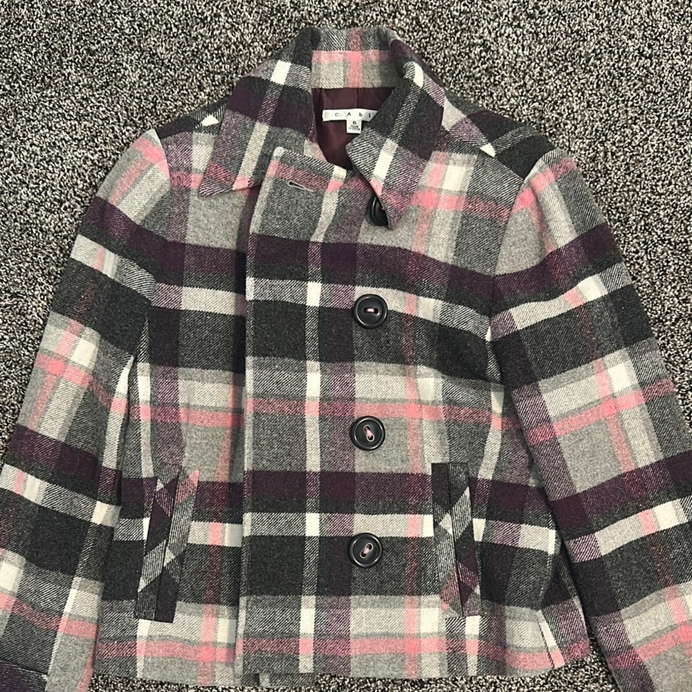 Plaid Double-Breasted Jacket - image 3